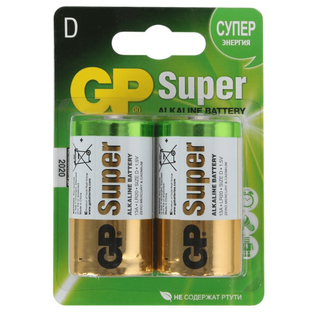 Батарейки для газ.колонки GP LR20 8576