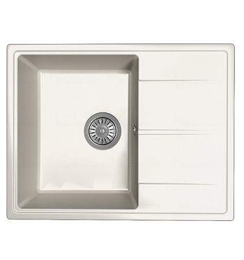 Мойка кухонная DR.Gans Smart Оливия 620 мм Белый прямоугольная  