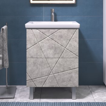 Тумба VIGO Geometry 60 (цвет бетон,умывальник фостер/como 60)