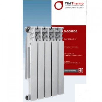 Радиатор алюминий TIM Thermo Extra 500/10 10сек ТИМ термо / цена за секцию
