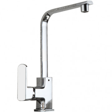 Смеситель для кухни Ledeme L4073 хром+черный мрамор