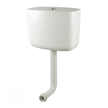 Бачок смывной пластиковый подвесной Инкоэр среднерасположенный металлизир. кнопка