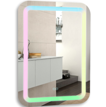 Зеркало AZARIO Мальта RGB 550*800 c подсветкой и диммером,мульти-цвет,сенсор. выкл. (LED-00002511)