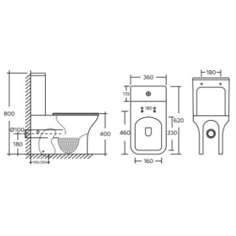 Унитаз-компакт AZARIO Fresco (безободковый,с быстросъемным сиденьем микролифт) AZ-8302