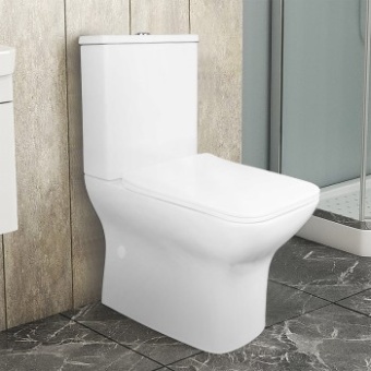 Унитаз-компакт AZARIO Fresco (безободковый,с быстросъемным сиденьем микролифт) AZ-8302