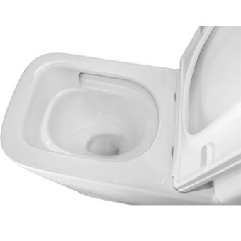 Унитаз-компакт AZARIO Etereo (безободковый,смыв "cкрытое торнадо",с быстросъемным сиденьем) AZ-8203