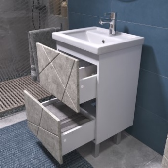 Тумба VIGO Geometry 50 (цвет бетон,умывальник фостер 50)