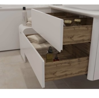 Тумба 1MARKA Monro White 80 (подвесная+столешница)