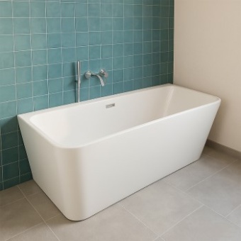 Ванна акриловая LORANTO Пристенная 170*75 (в комплекте с сифоном и опорными ножками) CS-12-170