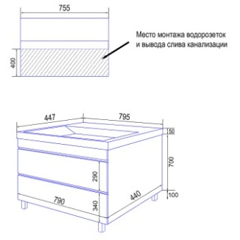 Тумба AZARIO Эстима 80/2Н (напольная,умывальник асторий 80)
