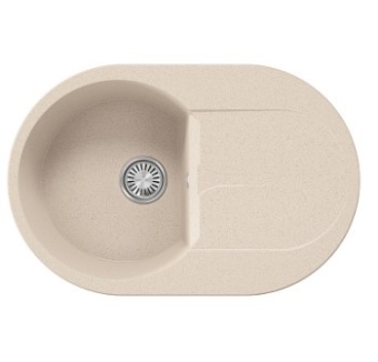 Мойка кухонная TOLERO GELCOAT Ronda 760, цвет-крем брюле 37221