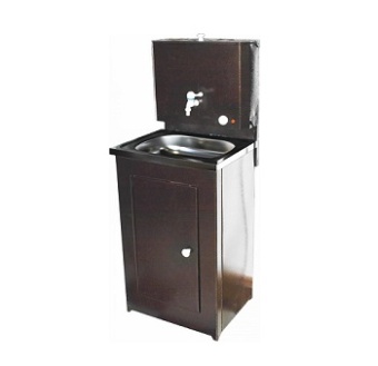 Дачный умывальник - Мойдодыр без подогрева, Вихрь нержавеющая мойка, медь  4419