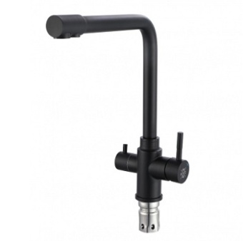 Смеситель для кухни РМС SUS125BL-017F-015 с подключением к фильтру, Черный