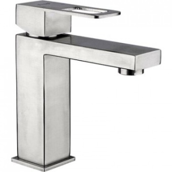 Смеситель для умывальника Frap F10805 Сатин, из нержавеющей стали